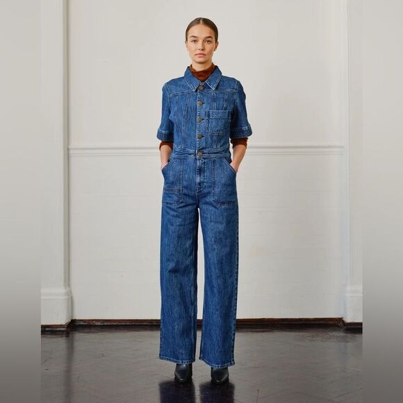 NEW Anthropologie Seventy + Mochi Elodie Denim Jumpsuit Size 2 - Picture 5 of 16